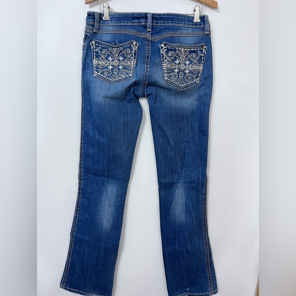 Rock '47 Wrangler Women's Ultra Low Rise Denim Jeans Size 3/4x34 GUC